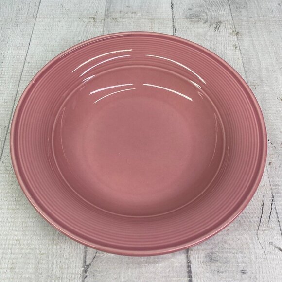 Nancy Calhoun DARK ROSE Japan Solid Color Smooth Stoneware Rim Soup Bowls Set 4 - Picture 2 of 16